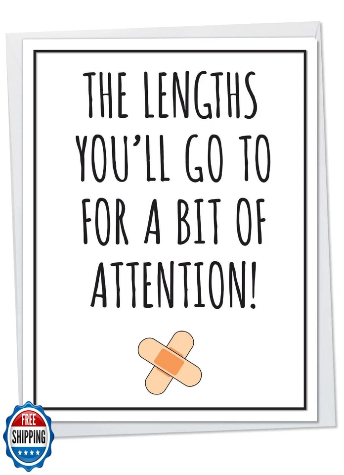 NobleWorks - Jumbo Funny Get Well Greeting Card 8.5 x 11 Inch with Envelope ( - Image 1 of 4