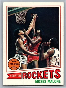 1977-78 Topps - Moses Malone #124 White Back - HOF EX *TEXCARDS* - Picture 1 of 2