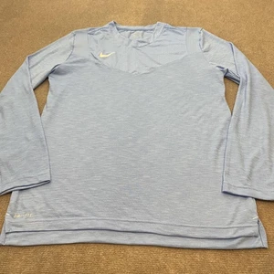 Nike Dri-FIT Shirt Herren Large Hellblau Langarm Rundhals Training Sport - Bild 1 von 10