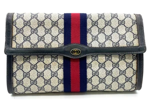 Auténtico Bolso de Mano Gucci GG Supreme PVC Sherry Line 41.014.3087.30 Azul Marino NS071778 - Imagen 1 de 21