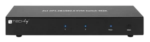Techly 101928 KVM Switch 2 Ports DisplayPort 1.2 für Dual Monitor schwarz - Bild 1 von 7