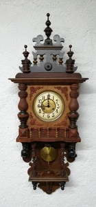 Alter großer Regulator Wanduhr - Uhrwerk funkgesteuert mit Pendelfunktion - Bild 1 von 21