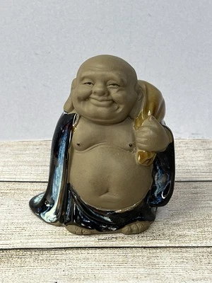 Vintage Chinese Shiwan Mudman Figurine, Happy Buddha, Hotei For Luck, Prosperity - Image 1 of 4