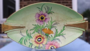 A VINTAGE ART DECO CARLTON WARE "NEW ANEMONE" OVAL AZTEC DISH. - Picture 1 of 9