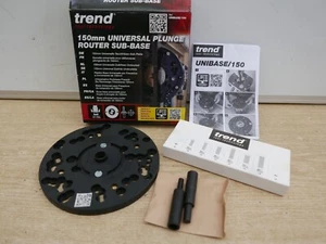 TREND UNIBASE/150 UNIVERSAL 150MM ROUTER GUIDE BUSH ADAPTOR SUB BASE - Picture 1 of 3