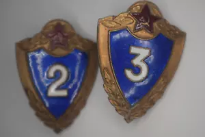 Russische sowjetische Medaille PIN Abzeichen 2er Set Armee Soldat Klasse 2 und 3 - Bild 1 von 6