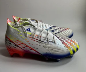 adidas Men’s 5/Women’s 6 Predator Edge.1 SG Soccer Cleats White Multi GW1021 NEW - Picture 1 of 8