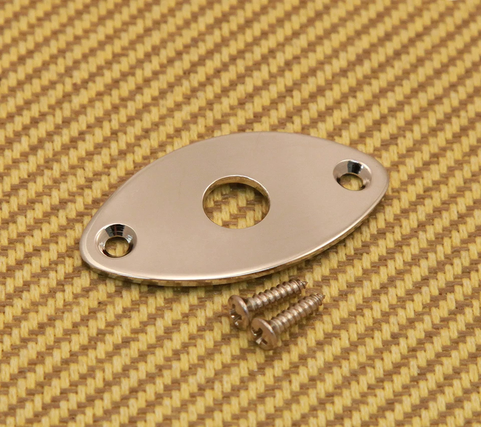 Gotoh Nickel Football Jack Plate for Guitar & Bass Ap-0615-001