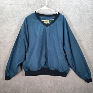 Cabelas Jacket Adult Extra Large Blue Windbreaker Lined Softshell Pullover Coat - Picture 1 of 11