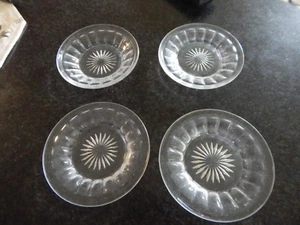 VINTAGE & AUTHENTIC MARKED Heisey Elegant Glass Colonial 4 7/8" Coaster SET of 4 - Picture 1 of 3
