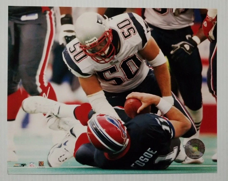 Archivo de fotos Mike Vrabel Sacking Drew Bledsoe New England Patriots 8x10 sin firmar Foto 1 de 4