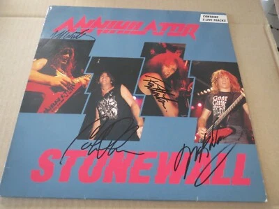 ANNIHILATOR -STONEWALL- HARD TO FIND 1ST PRESS 12 EP VINYL EXODUS SLAYER SIGNED - Image 1 of 4