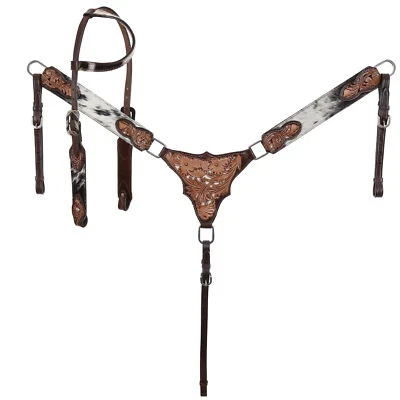 Showman Golden Plains One Ear Horse Headstall and Breastcollar Set - Image 1 of 3