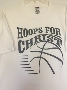 T-Shirt XL Hoops for Christ Christian Basketball Tee X-Large Extra Large Neu - Bild 1 von 6