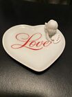 AVON 1984 Cupid LOVE Porcelain Heart Valentine Trinket Dish Plate Plater