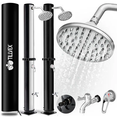 tillvex® Solardusche Gartendusche Pooldusche Camping Außendusche Regendusche - Bild 1 von 4