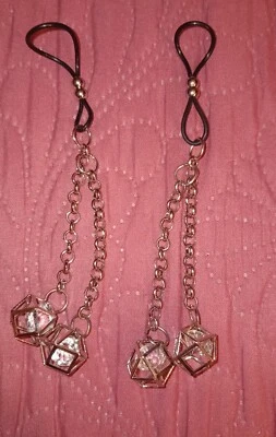 Joyería lencería soga de pezón sin perforar, anillos de pezón falsos abrazaderas de pezón BDSM Foto 1 de 4