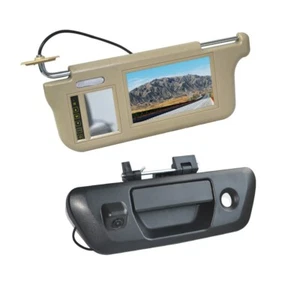 Driver Side Sun Visor Rear View Mirror Monitor & Reverse Camera for Nissan NP300 - Picture 1 of 7