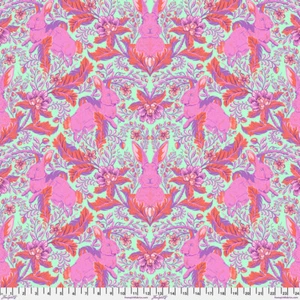 NEW! TULA PINK FULL MOON FOREST II HOPPY GO LUCKY BLOSSOM COTTON FABRIC HALF YD - Picture 1 of 2