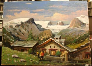 Mario Fumia (1931-2013) Oil On Canvas / Boxes Under The Monte Rosa / Cod. 20041 - Picture 1 of 4