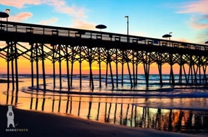 Garden City Beach Pier Sunrise - South Carolina Photography Prints / Wall Art - Picture 1 of 9