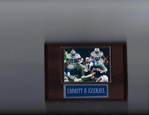 EMMITT SMITH & EZEKIEL ELLIOTT PLAQUE DALLAS COWBOYS FOOTBALL NFL Cover