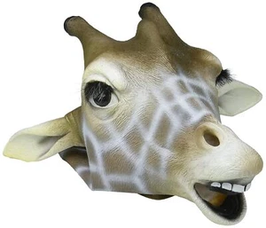 Giraffe Mask Jungle Safari Animal Fancy Dress Halloween Adult Costume Accessory - Picture 1 of 1