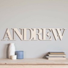Personalised Wooden Script Names Letters Words MDF Personalised Plaque Sign Art