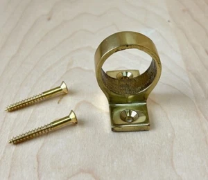 Vintage massives Messing Flügel Ösenschloss aufgearbeitet 1 1/8" Durchmesser - Bild 1 von 9