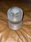 VINTAGE CLEAR TAXIWAY FRESNEL LIGHT GLASS GLOBE / LENS AIRPORT (A)