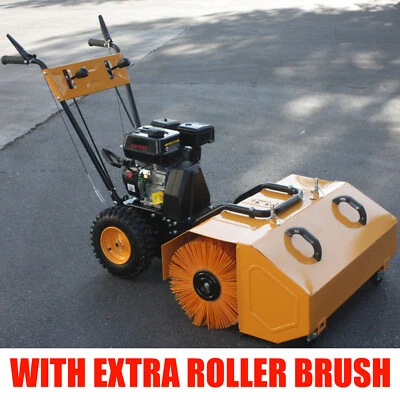 6.5HP Walk Behind Snow Lawn Turf Clean Sweeper w/ Dust Collector & EXTRA BRUSH - Image 1 of 4