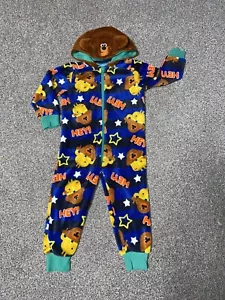 Hey duggee 2-3 Years Fleece Zip Sleep suit pajamas All In One Winter Hood - Picture 1 of 8