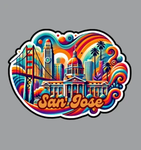 Pegatina para computadora portátil San José California - Imagen 1 de 4