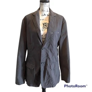 Murano Sport Jacket Blazer Pinstripe Gray Large Hipster  Business Office - Picture 1 of 11