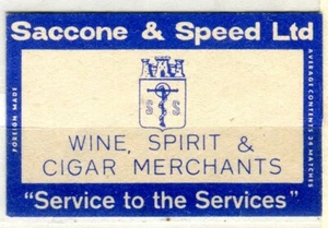 ML_248 Sowjetunion UdSSR Russland Export Saccone Wein Spirituose Zigarre Tabak Etikett - Bild 1 von 1