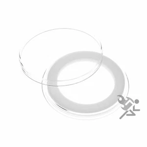 (5) Air-tite 34mm White Ring Coin Holder Capsules for 1/2oz Silver Maple Leafs - Picture 1 of 1