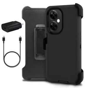 For OnePlus Nord N30 5G Case Built in Screen Holster Belt Clip + Fast Charger - Picture 1 of 42