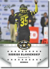 RODRIGO BLANKENSHIP 2015 LEAF "1ST EVER PRINTED" HIGH SCHOOL ARMY ROOKIE CARD! 
