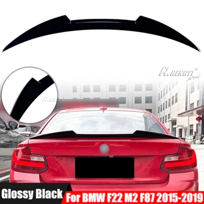 Alerón trasero negro brillante para BMW Serie 2 F22 F87 2015-2021 2016 Foto 1 de 4