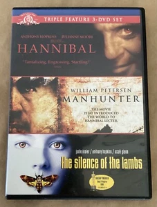 Hannibal Silence Manhunter Triple Feature DVD cult film movie complete horror - Picture 1 of 5