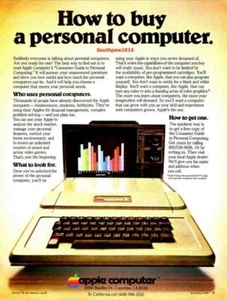 1979 Apple 11 Computer "How To Buy A Personal Computer" Classic Reprint Advert. - Picture 1 of 1