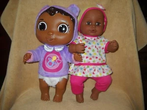 2 AFRICAN AMERICAN BABY PUPPEN KONVOLUT ~ VINYL DISNEY JUNGE MIT GROSSEN AUGEN & TRINKEN/NASSES MÄDCHEN - Bild 1 von 4