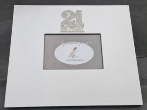 21st Birthday Diamante Signature Photo Frame With Pen - Picture 1 of 1