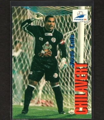 Tarjeta de fútbol de la Copa Mundial Panini 1998 JOSE CHILAVERT PARAGUAY #4 PSA Foto 1 de 2