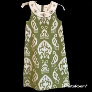 GYMBOREE LITTLE GIRLS GREEN COTTON RHINESTONE EMBELLESHED DRESS SZ 10 - Picture 1 of 3