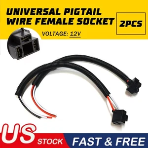Wire Pigtail Female P A 9003 HB2 H4 Two Harness Head Light Bulb Connector Socket - Foto 1 di 9