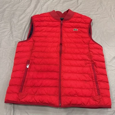 Chaleco acolchado rojo ligero Lacoste para hombre talla XL X-Large Foto 1 de 4