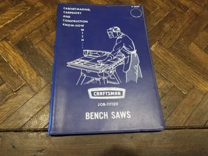 1967 Instruction Manual Fits Craftsman Bench Saws (09-2929) - Picture 1 of 6