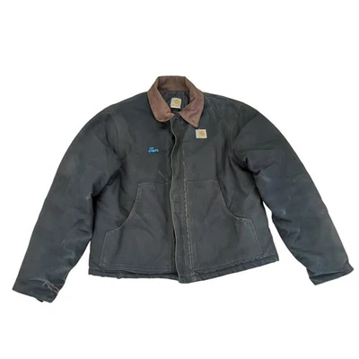 Vintage Carhartt Detroit Style Jacket Quilted Lined Work Logo Auto St Paul Tom - Image 1 of 4