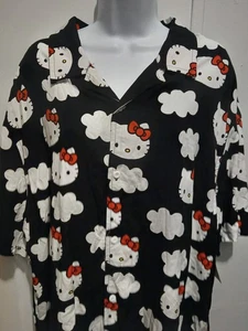 Hello Kitty Sanrio Short Sleeve Button Up Down Shirt Size XL 46/48 Brand New NWT - Picture 1 of 6